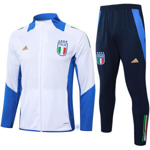Mens Italy Jacket + Pants Training Suit White 2024