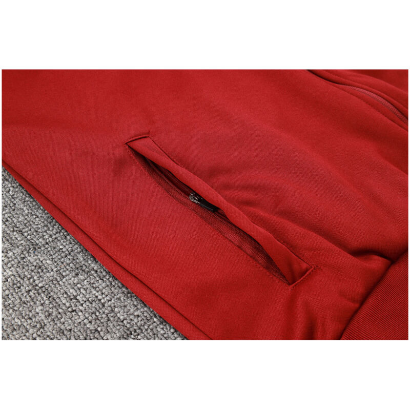 Mens Barcelona Hoodie Jacket + Pants Training Suit Burgundy 2024/25