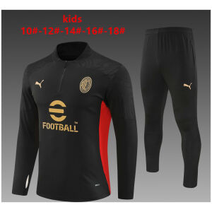 Kids AC Milan Training Suit Black 2024/25