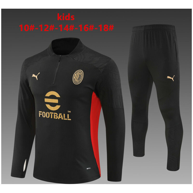 Kids AC Milan Training Suit Black 2024/25