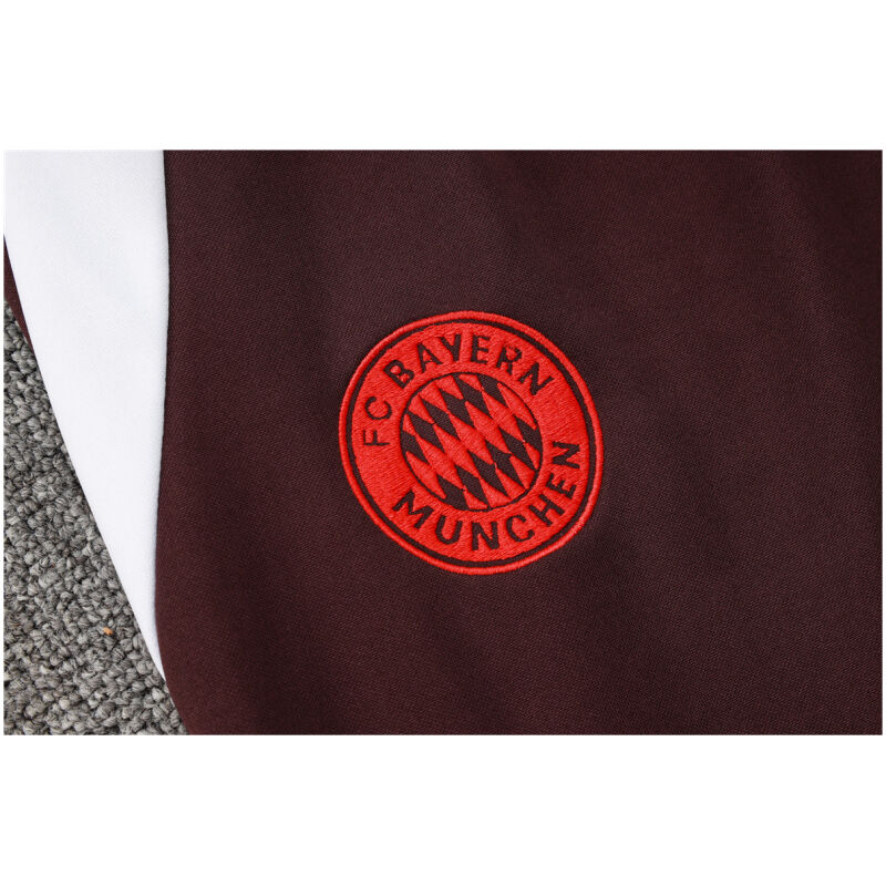 Mens Bayern Munich Jacket + Pants Training Suit Burgundy 2024/25