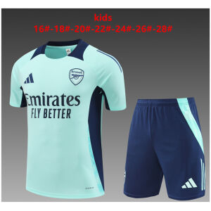 Kids Arsenal Short Training Suit Cyan 2024/25