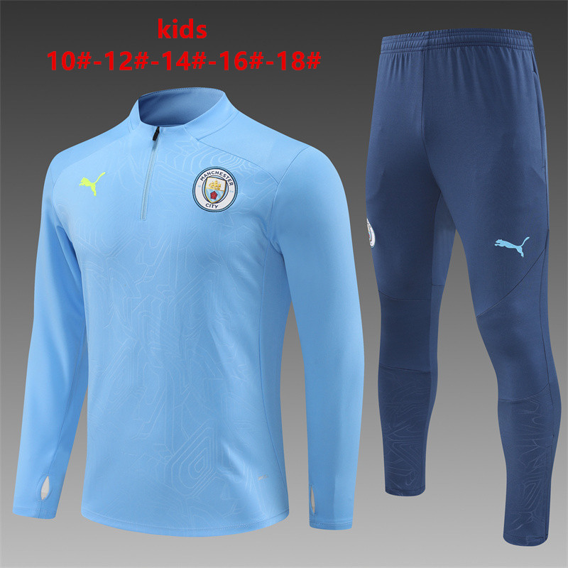 Kids Manchester City Training Suit Blue 2024/25