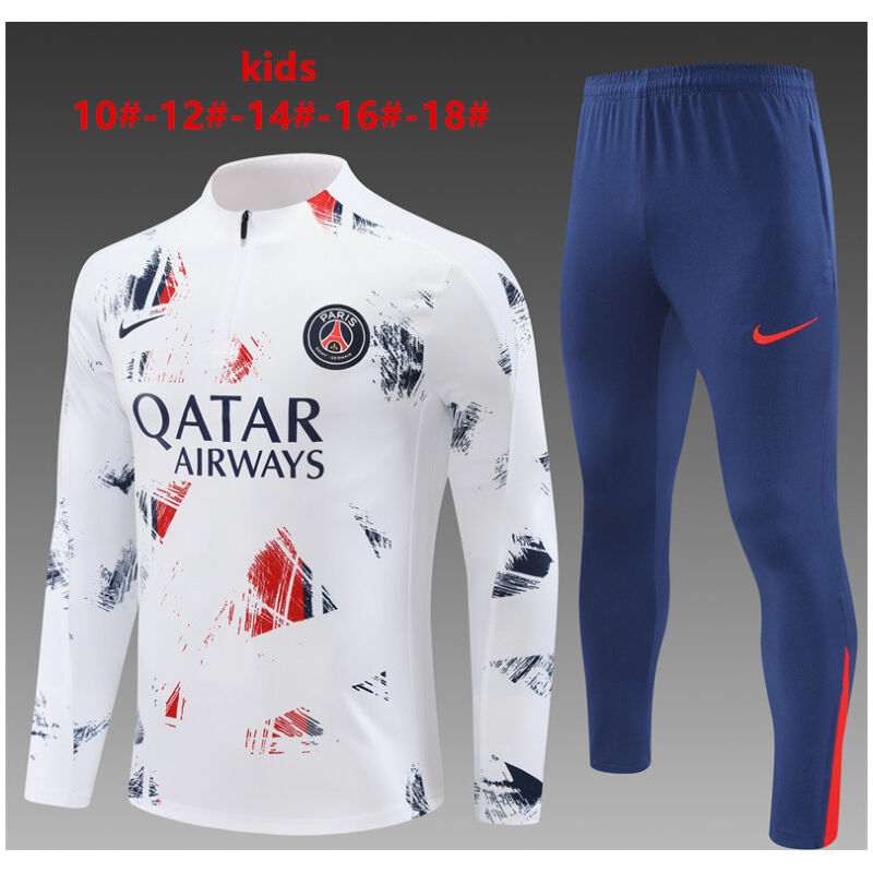 Kids PSG Training Suit White 2024/25