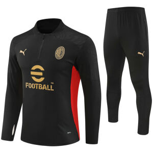 Mens AC Milan Training Suit Black 2024/25
