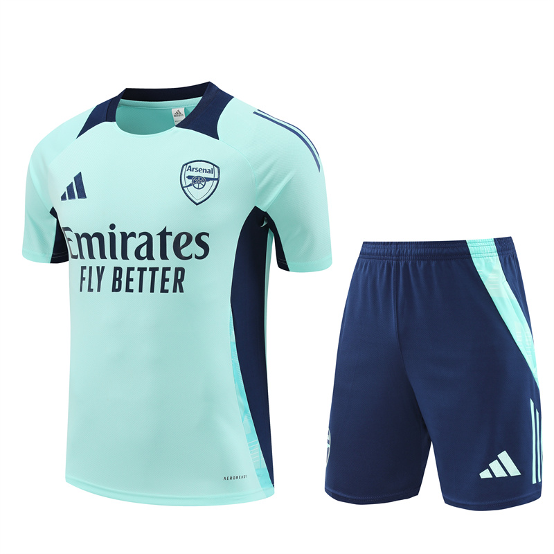 Mens Arsenal Short Training Suit Cyan 2024/25