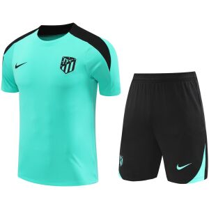 Mens Atletico Madrid Short Training Suit Green 2024/25 Mens Atletico Madrid Short Training Suit Green 2024/25