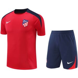 Mens Atletico Madrid Short Training Suit Red 2024/25 Mens Atletico Madrid Short Training Suit Red 2024/25