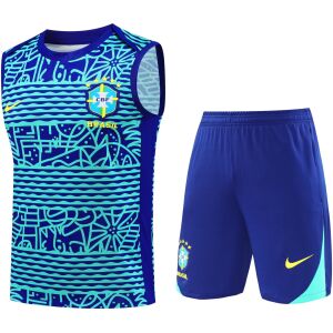 Mens Brazil Singlet Suit Blue 2024