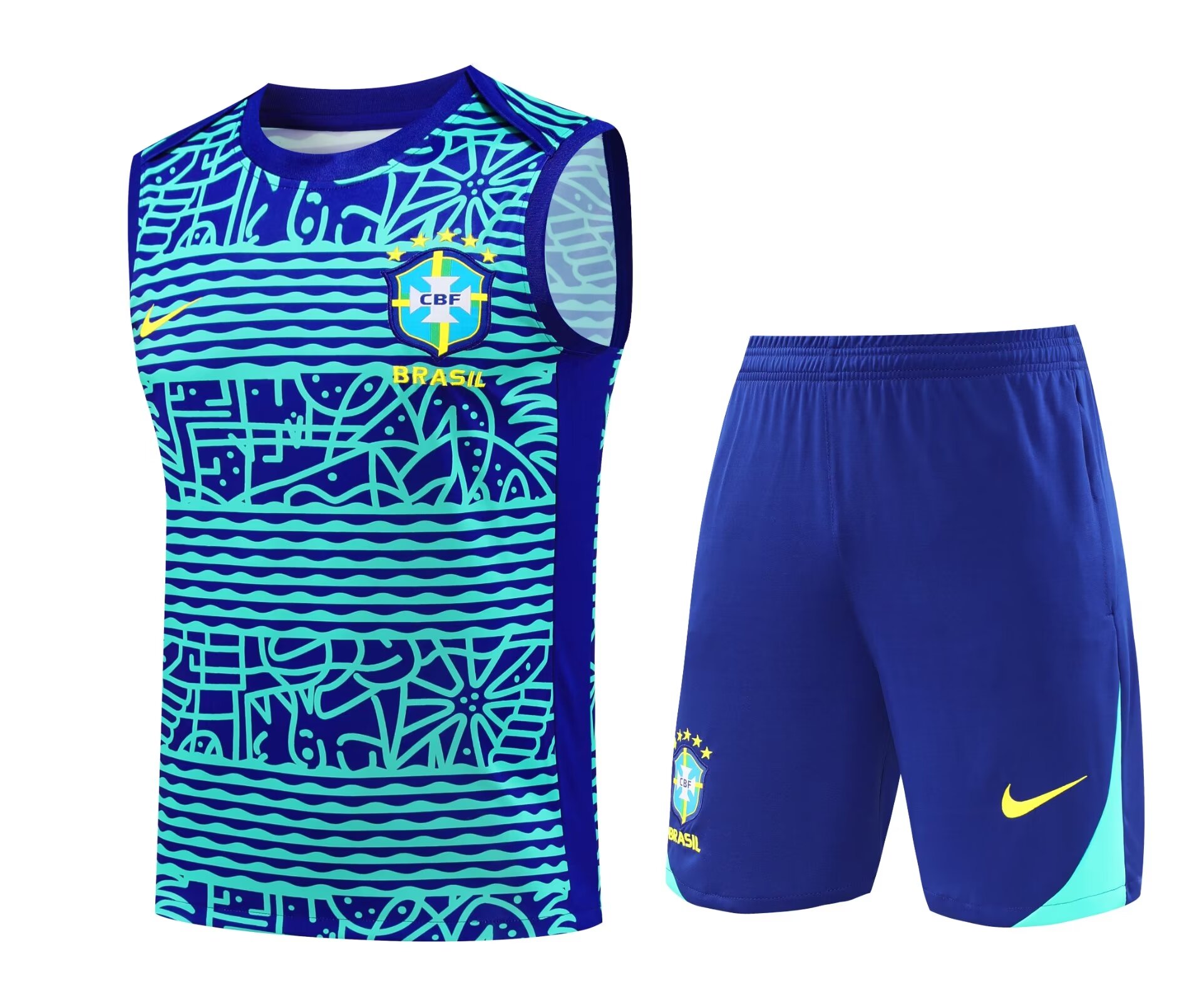 Mens Brazil Singlet Suit Blue 2024