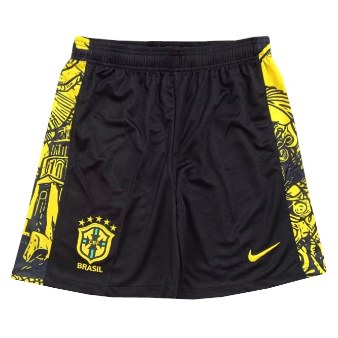 Mens Brazil Special Edition Black – Yellow Shorts 2024