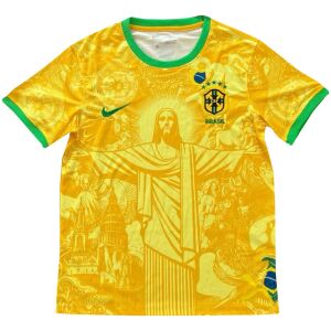 Mens Brazil Special Edition Jesus Bright Yellow Jersey 2024