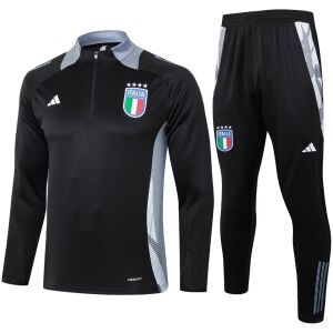 Mens Italy Training Suit Black 2024