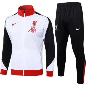 Mens Liverpool Jacket + Pants Training Suit White 2024/25