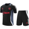 Mens Manchester United Short Training Suit Black 2024/25