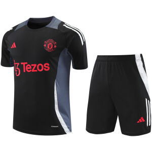 Mens Manchester United Short Training Suit Black 2024/25