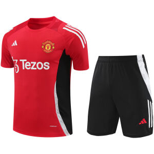 Mens Manchester United Short Training Suit Red 2024/25