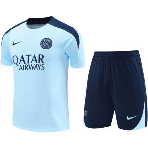 Mens PSG Short Training Suit Light Blue 2024/25