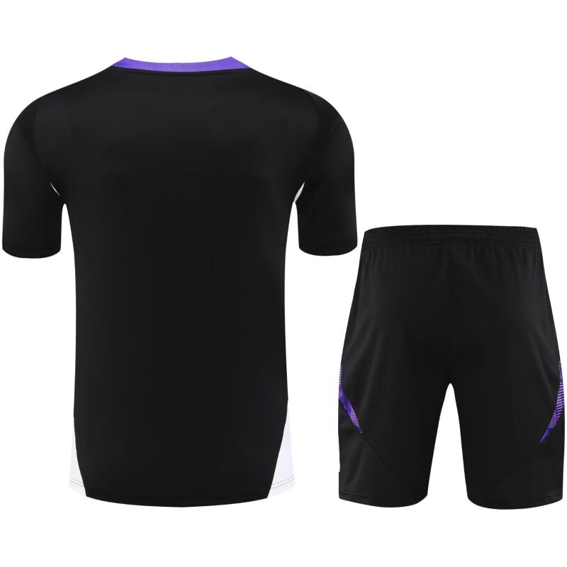 Mens Real Madrid Short Training Suit Black 2024/25