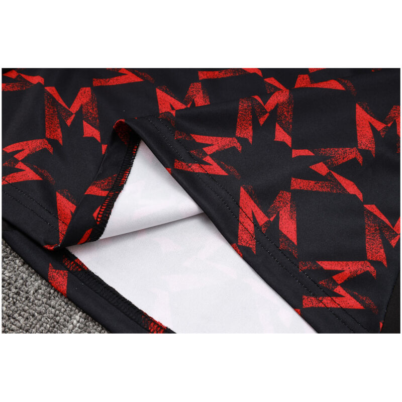 Mens Manchester United Training Suit Black – Red 2024/25