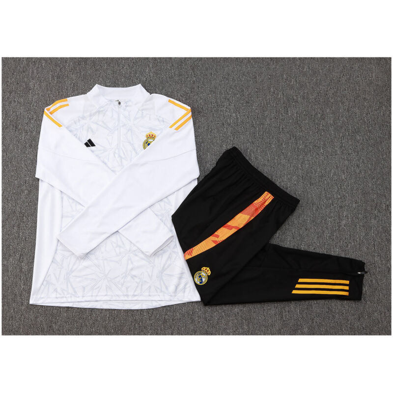Kids Real Madrid Training Suit White 2024/25