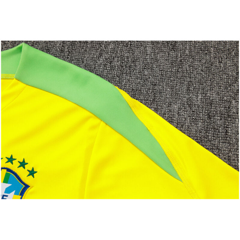 Mens Brazil Short Training Suit Yellow 2024