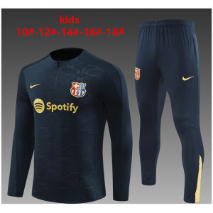 Kids Barcelona Training Suit Dark Blue 2024/25