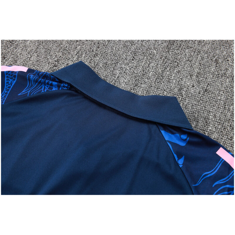 Mens Real Madrid Polo Shirt Blue Dragon 2024/25