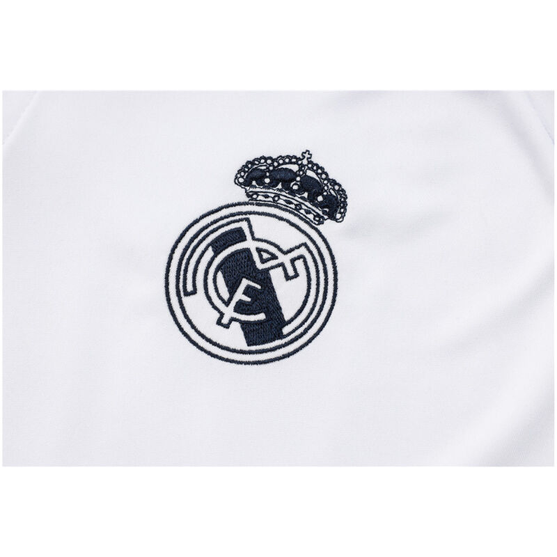 Mens Real Madrid Polo Shirt Pure White 2024/25