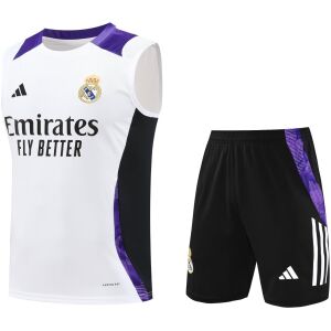 Mens Real Madrid Singlet Suit White 2024/25