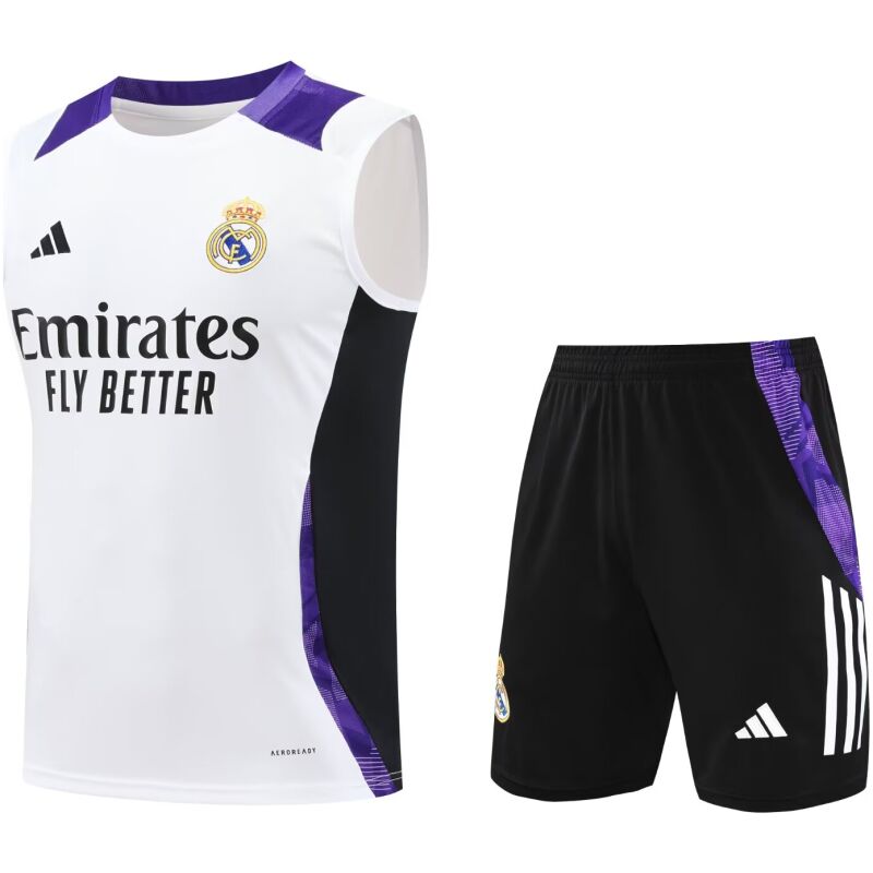 Mens Real Madrid Singlet Suit White 2024/25