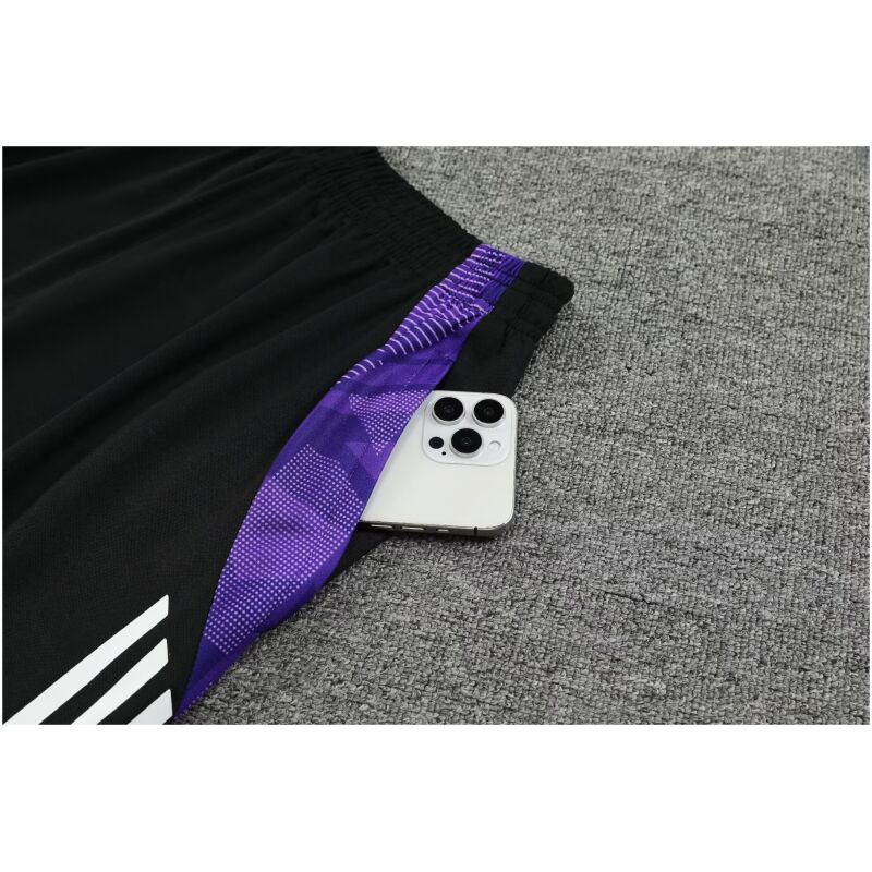 Mens Real Madrid Short Training Suit Black 2024/25