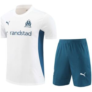 Mens Olympique Marseille Short Training Suit White 2024/25
