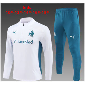 Kids Olympique Marseille Training Suit White 2024/25