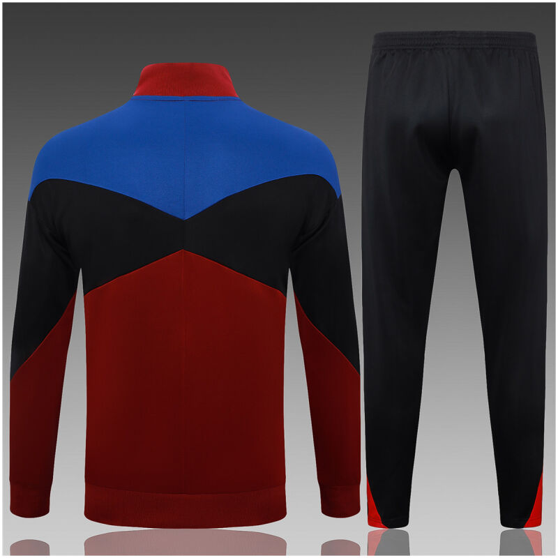 Kids Barcelona Jacket + Pants Training Suit Burgundy 2024/25