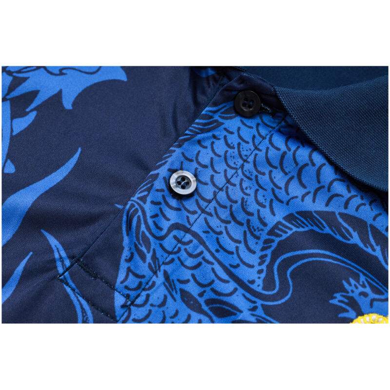 Mens Real Madrid Polo Shirt Blue Dragon 2024/25