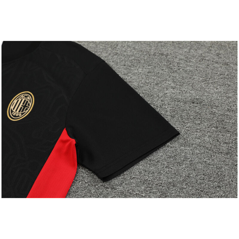 Mens AC Milan Short Training Suit Black 2024/25