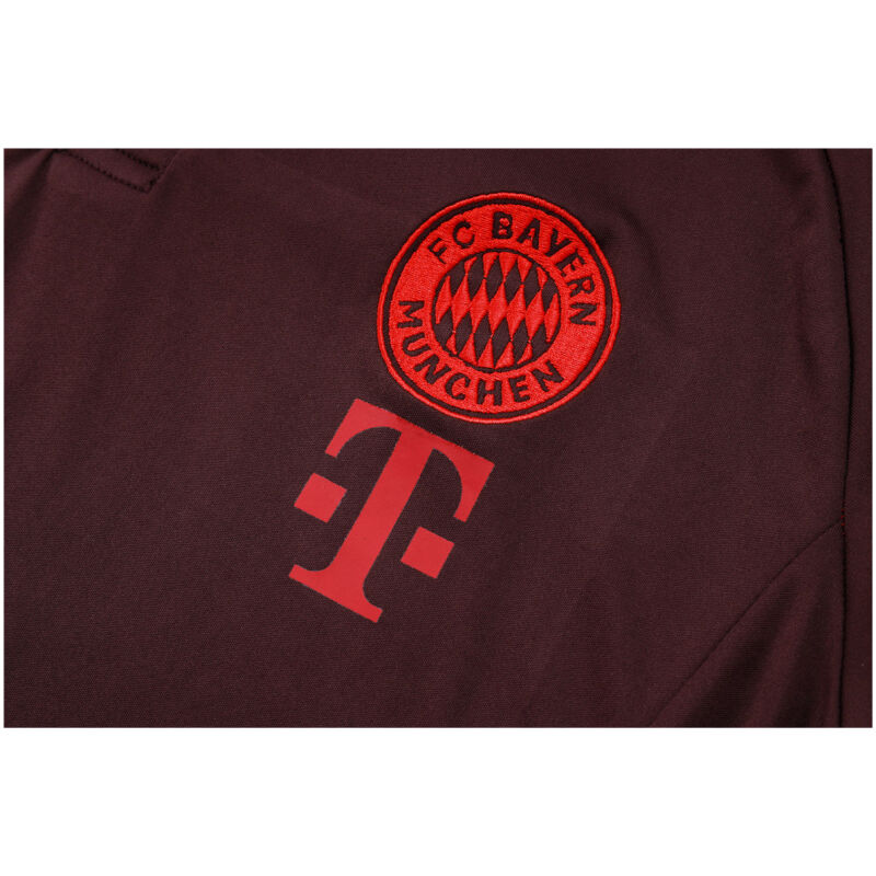 Mens Bayern Munich Polo Shirt Burgundy 2024/25
