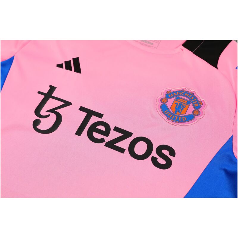 Mens Manchester United Short Training Suit Pink 2024/25