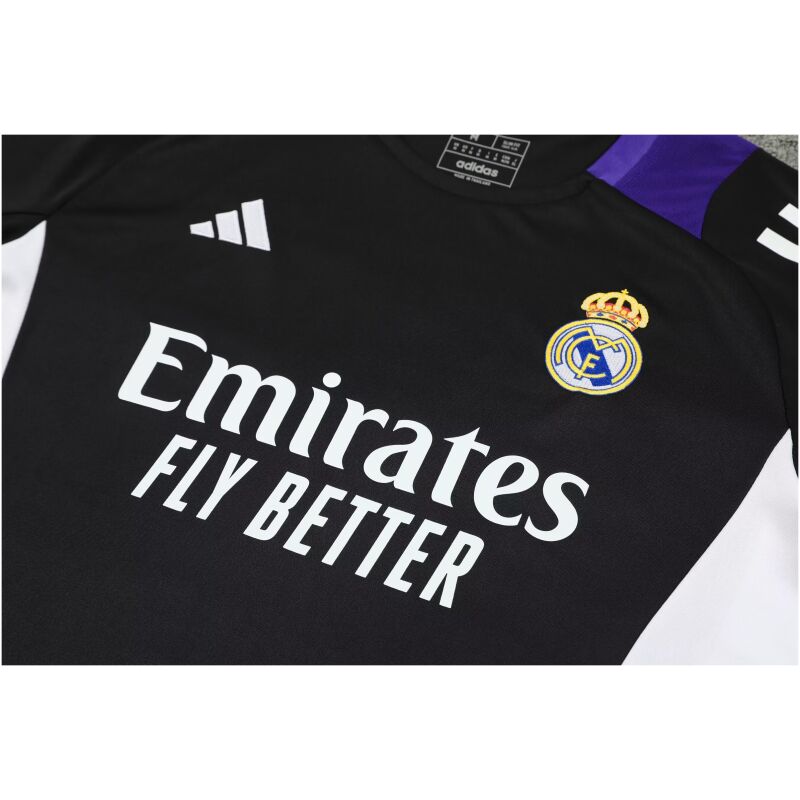 Mens Real Madrid Short Training Suit Black 2024/25
