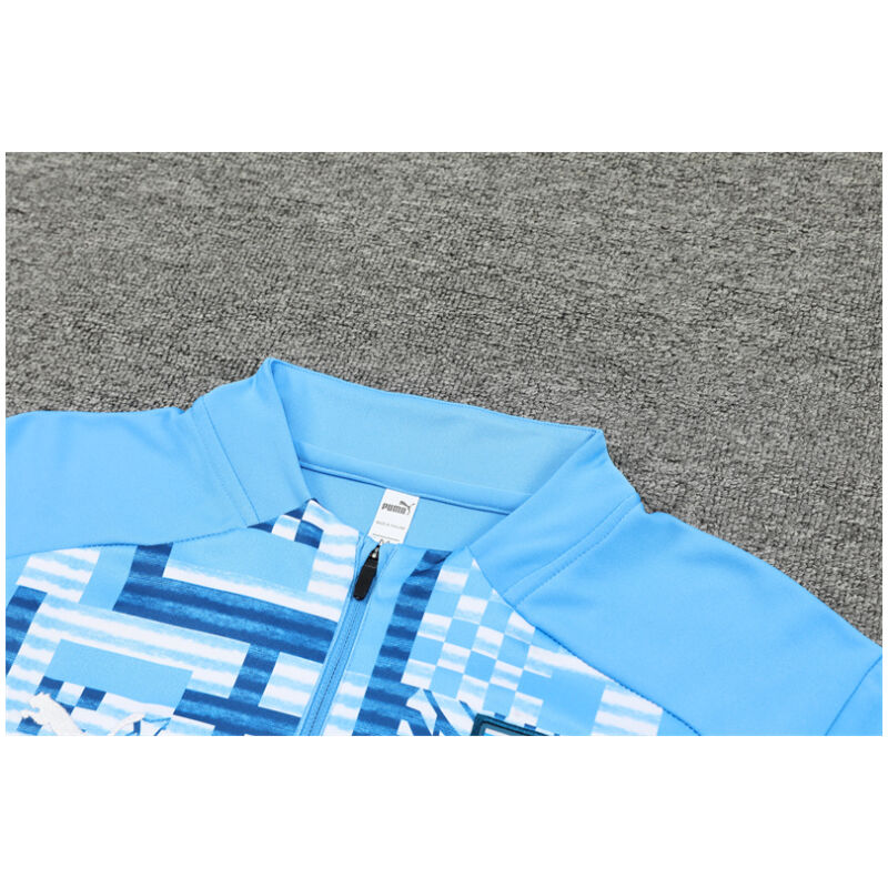 Mens Olympique Marseille Training Suit Blue Pattern 2024/25