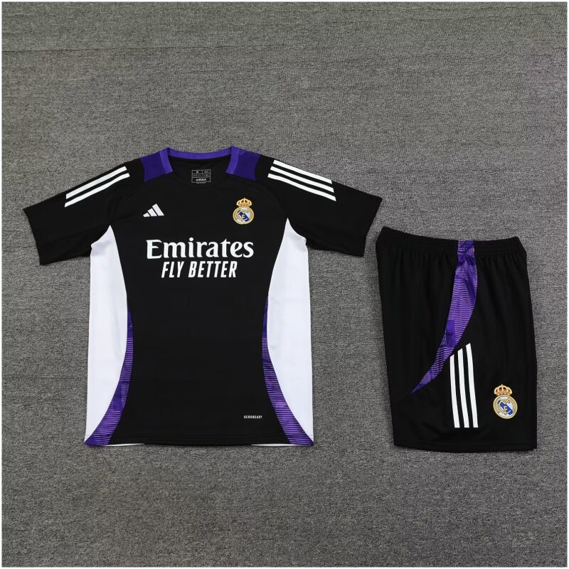 Mens Real Madrid Short Training Suit Black 2024/25