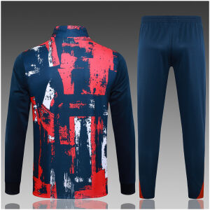 Kids PSG Jacket + Pants Training Suit Royal – Red 2024/25