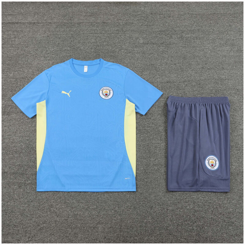 Kids Manchester City Short Training Suit Blue 2024/25