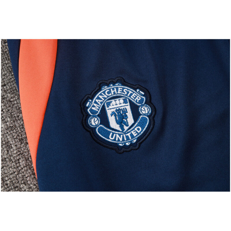 Mens Manchester United Jacket + Pants Training Suit Orange 2024/25