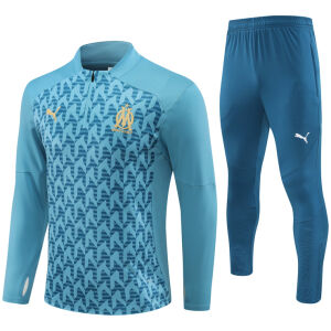 Mens Olympique Marseille Training Suit Aqua 2024/25