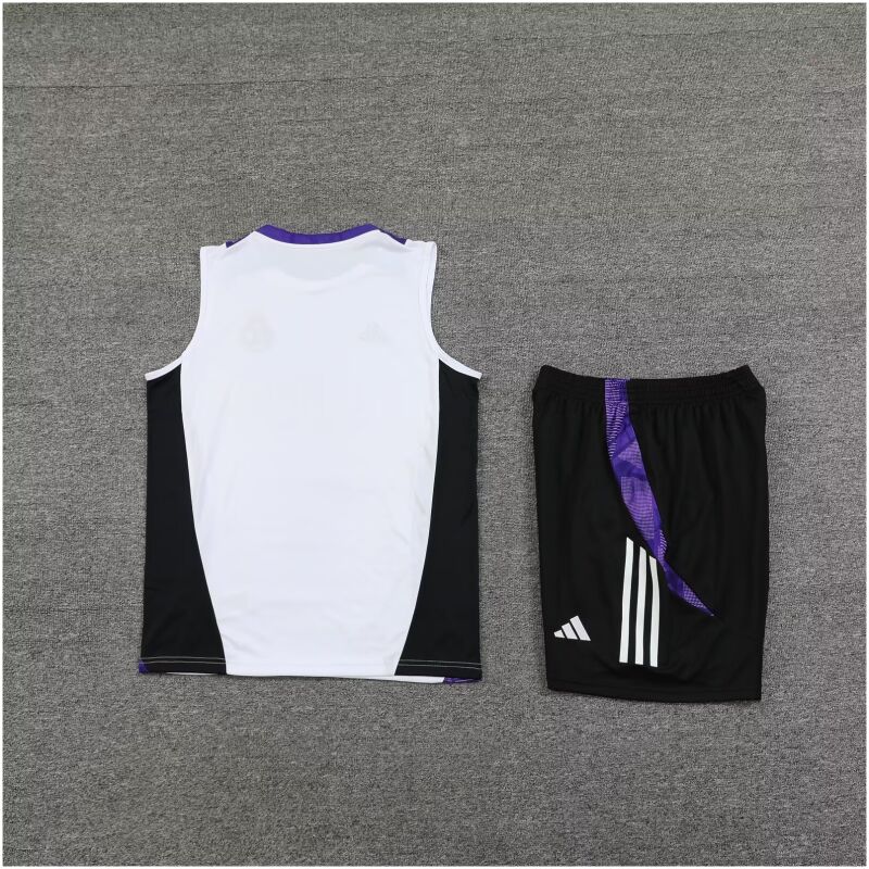 Mens Real Madrid Singlet Suit White 2024/25