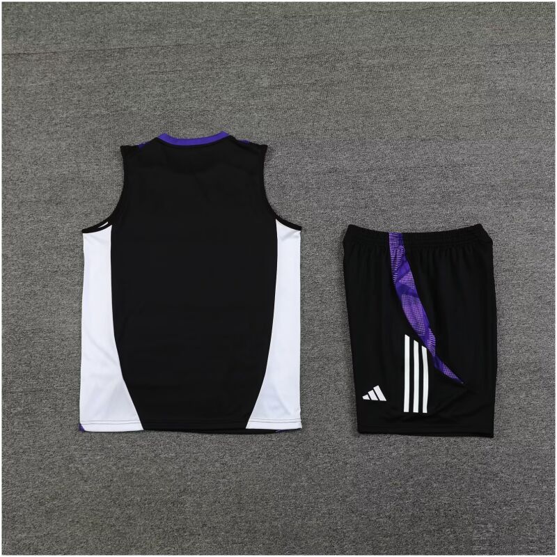 Mens Real Madrid Singlet Suit Black 2024/25