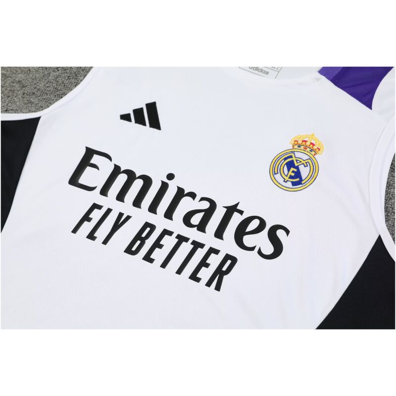 Mens Real Madrid Singlet Suit White 2024/25
