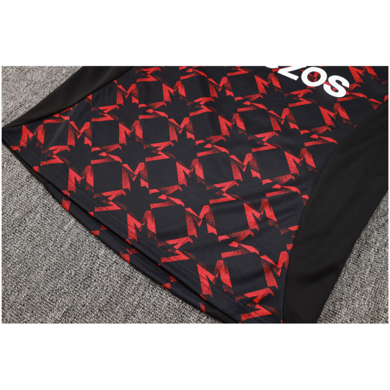 Mens Manchester United Training Suit Black – Red 2024/25